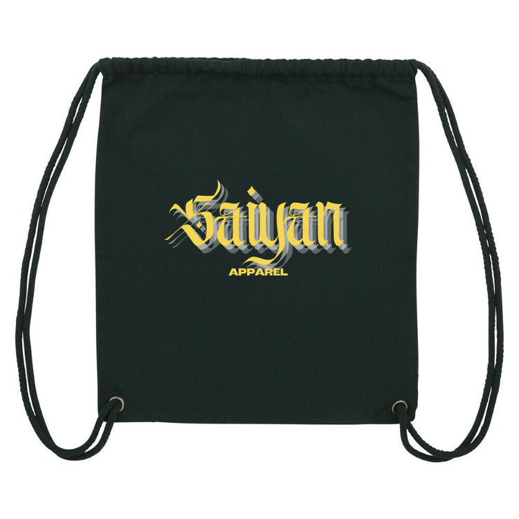 Saiyan Apparel Gym Bag stylish black gym bag with spacious compartments and padded straps