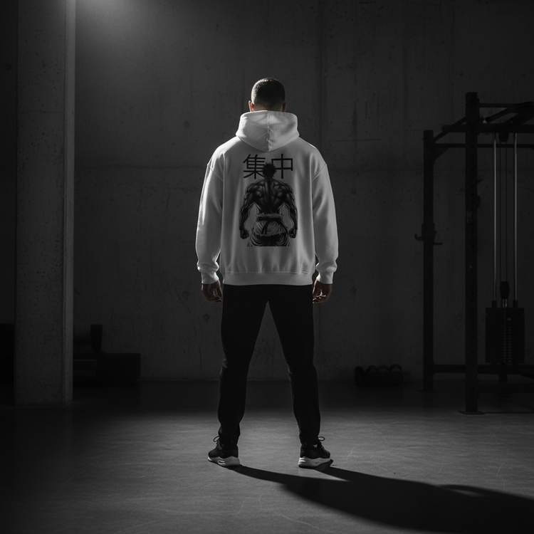 Focus Hoodie Weiß Hinten