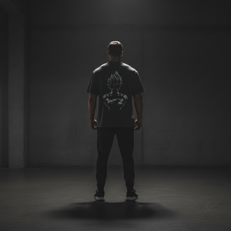 Genetic Tee Charcoal Hinten