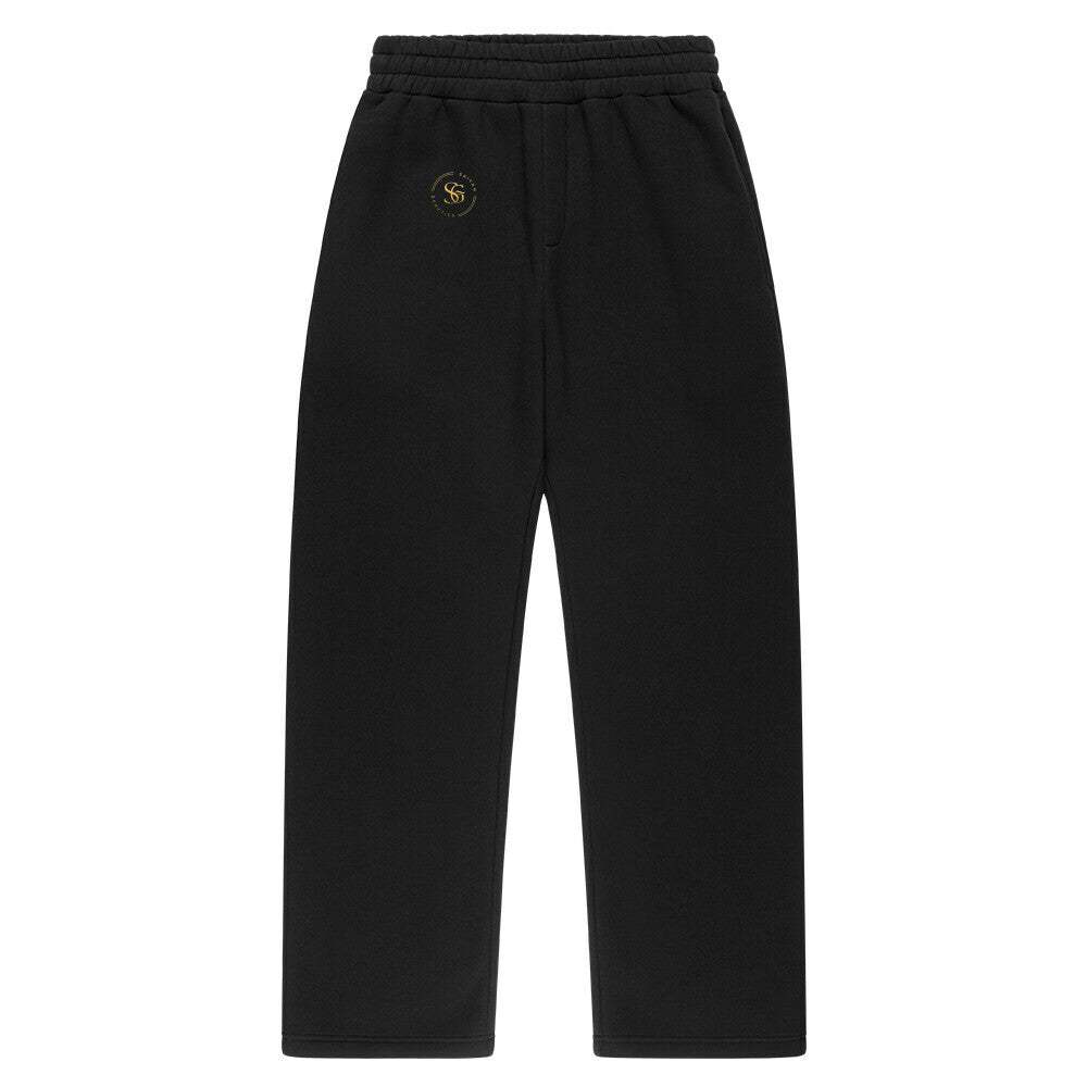 Black oversized sweatpants by Saiyan Genetics with breathable cotton blend and relaxed fit