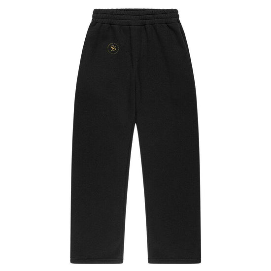 Black oversized sweatpants by Saiyan Genetics with breathable cotton blend and relaxed fit