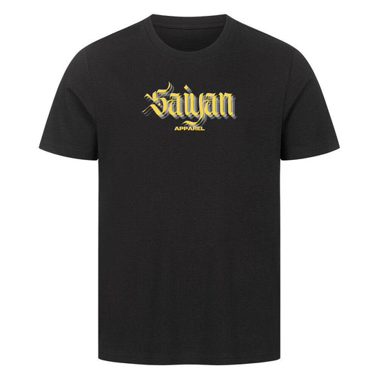 Saiyan Apparel Premium T-Shirt with unique Saiyan anime design in black cotton fabric