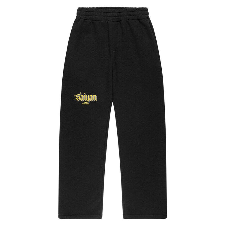 Black Saiyan Apparel Oversized Sweatpants with elastic waistband and side pockets