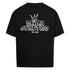 Saiyan Genetics Oversized Shirt in black with bold anime-inspired design and relaxed fit on white background