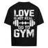 Saiyan Apparel Gym Love oversized shirt in breathable cotton with modern sporty design