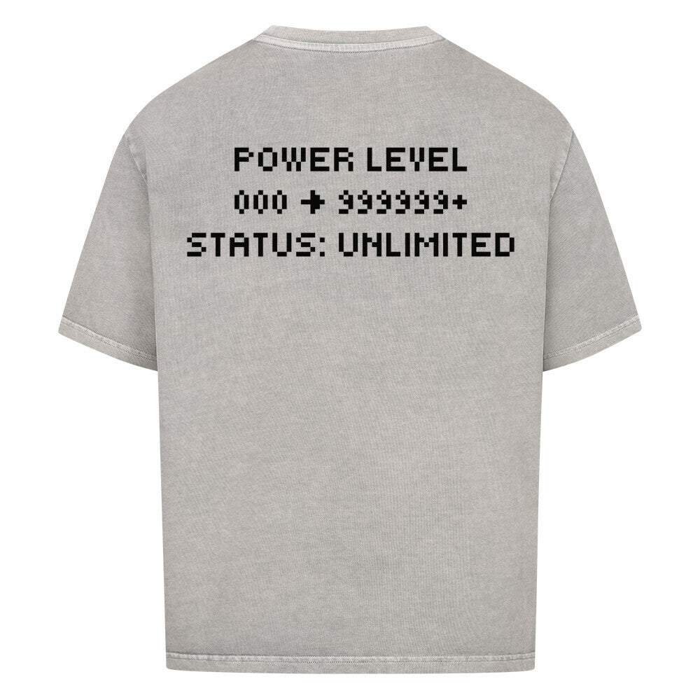 Oversized Saiyan Apparel Power Level shirt with bold graphic and comfortable cotton fabric