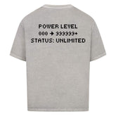 Oversized Saiyan Apparel Power Level shirt with bold graphic and comfortable cotton fabric
