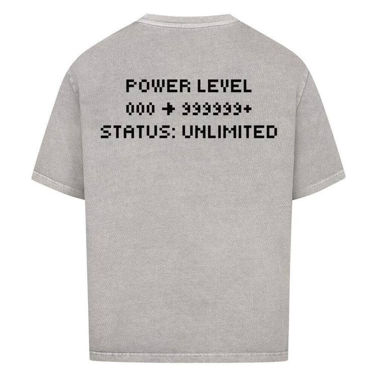 Oversized Saiyan Apparel Power Level shirt with bold graphic and comfortable cotton fabric