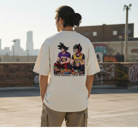 Oversized T-Shirt mit Saiyan Print – Premium Fitness Streetwear von Saiyan Genetics