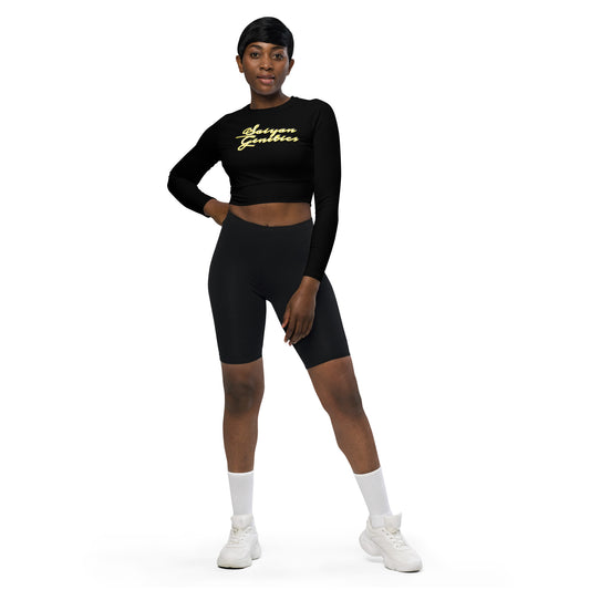 Saiyan Genetics Signature Long Sleeve Crop Top Allover Print - Vorderansicht