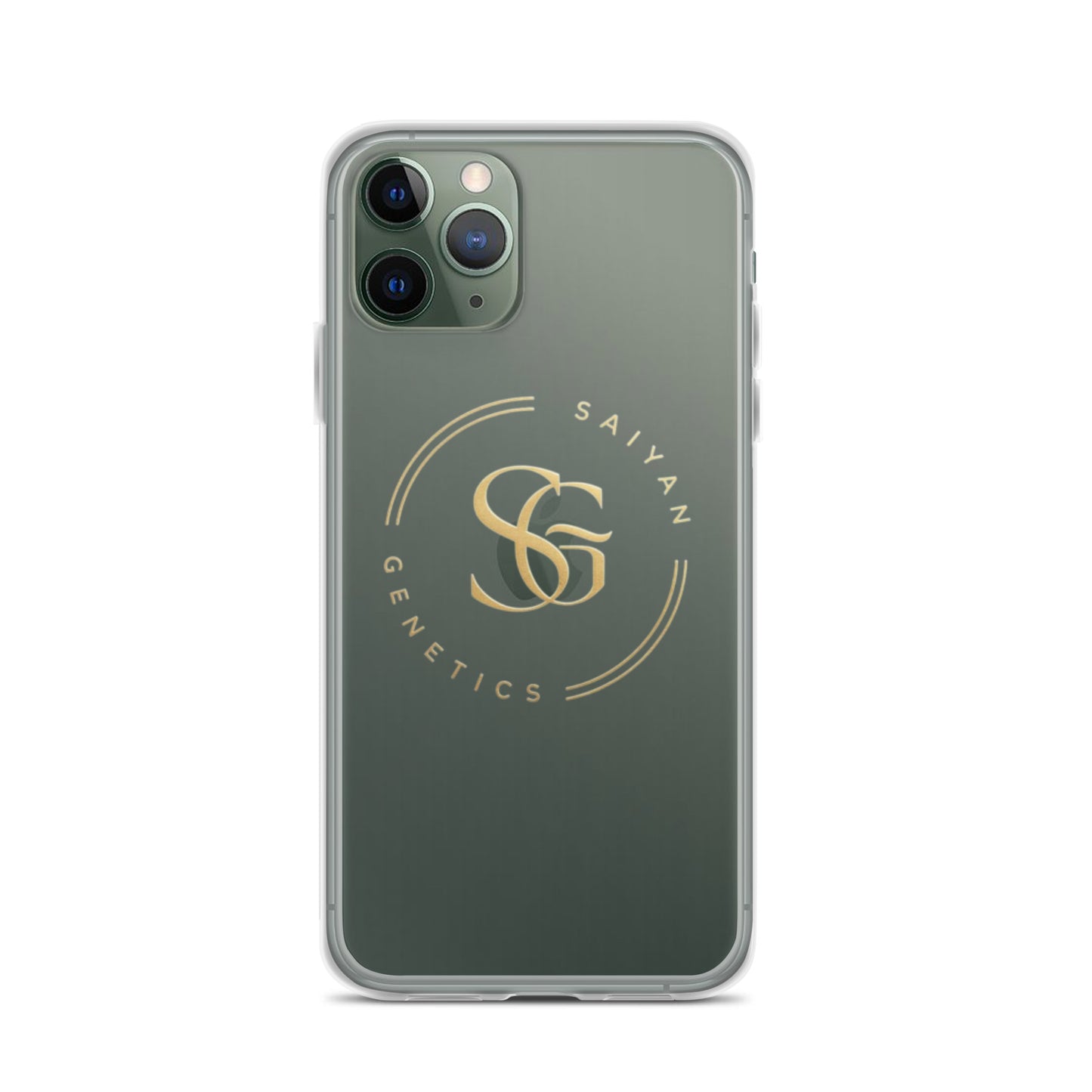 Saiyan Genetics iPhone 11 Pro Case - Klare Handyhülle am Telefon montiert