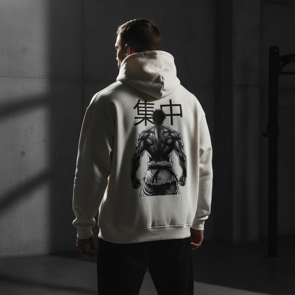 Focus Hoodie Cream Hinten