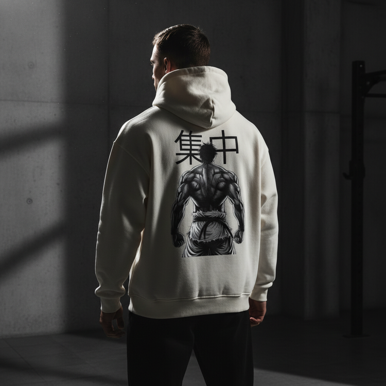 Focus Hoodie Cream Hinten
