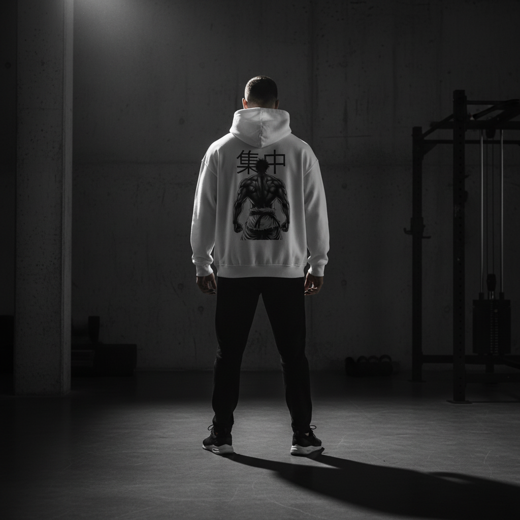 Focus Hoodie Weiß Hinten