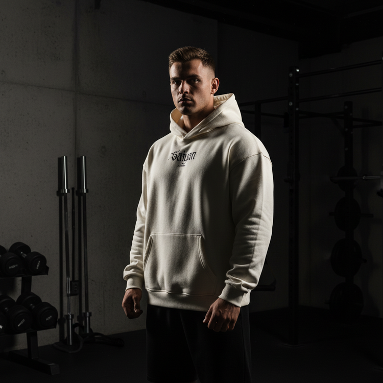 Hoodie Cream Vorne