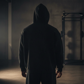Hoodie Schwarz Hinten