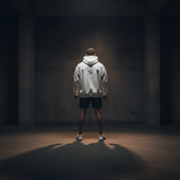 Hoodie Weiß Hinten