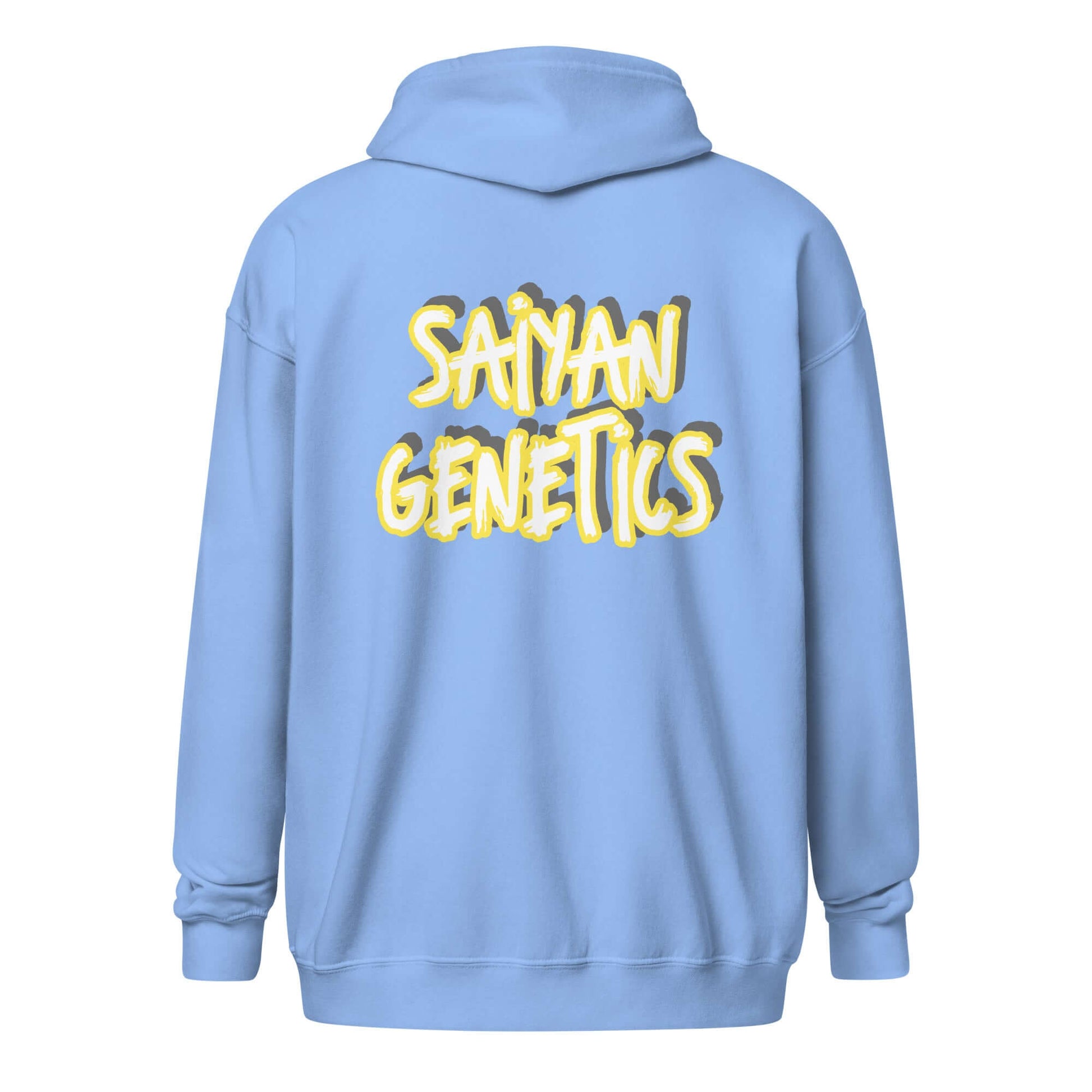 Zip Hoodie Heavy Blend Carolina Blue - Rückansicht - Saiyan Genetics
