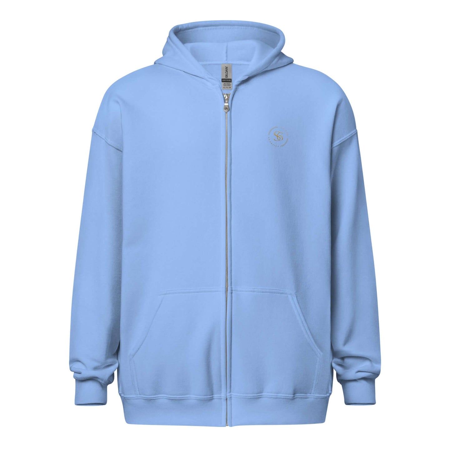 Zip Hoodie Herren Carolina Blue - Vorderansicht Premium - Saiyan Genetics
