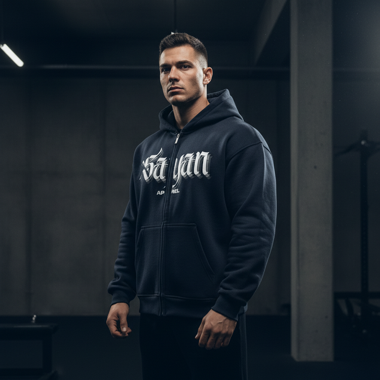 Zipper Navy Vorne