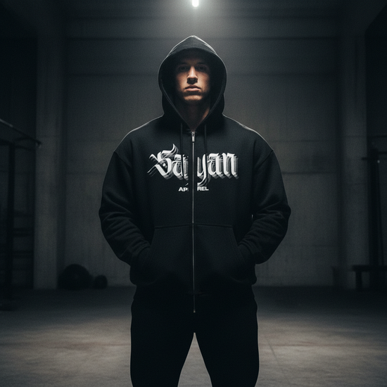 Zipper Schwarz Vorne
