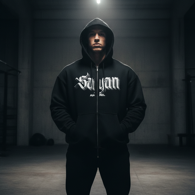 Zipper Schwarz Vorne